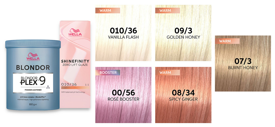 Wella get the look Sunset Blonde step 1